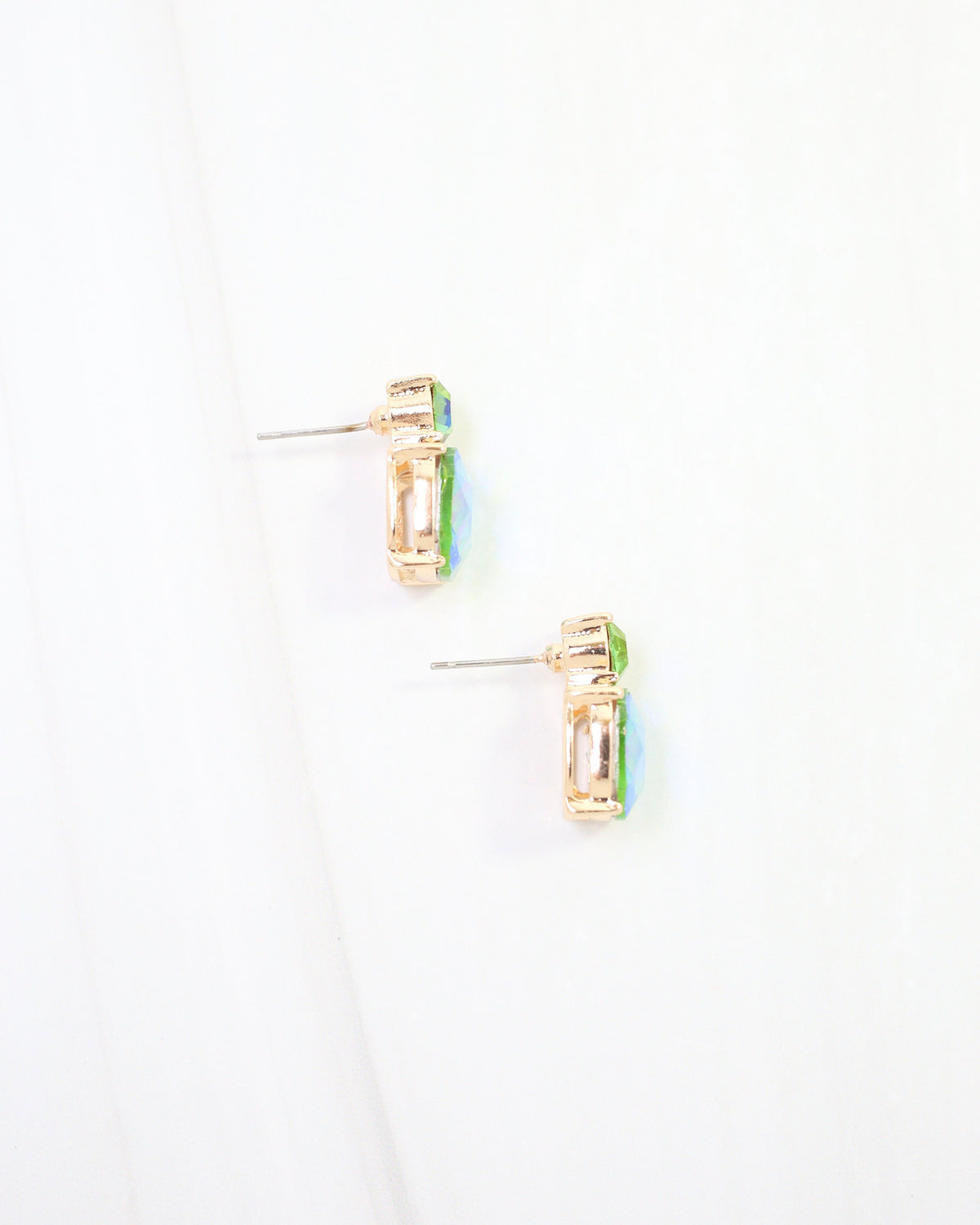 Roxanne Rhinestone Post Earring Aqua AB