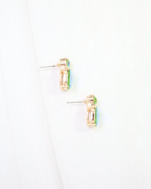 Roxanne Rhinestone Post Earring Aqua AB
