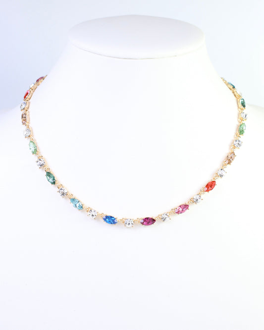 Charlie Crystal Necklace Multi