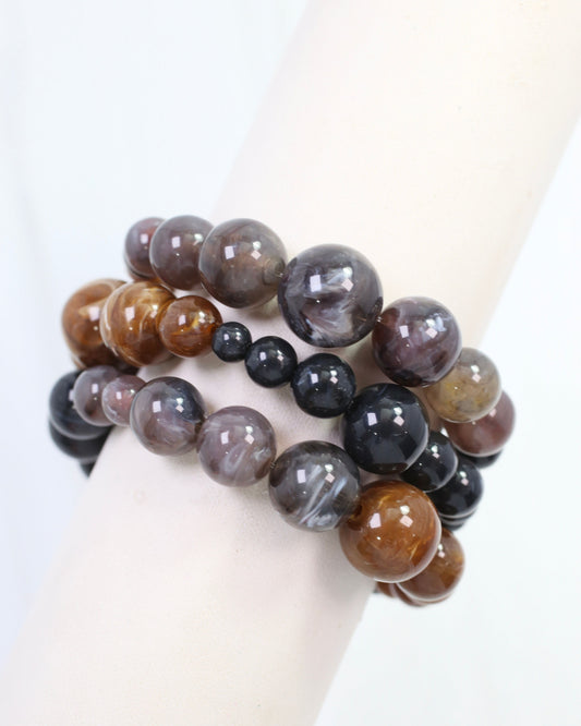 Alexander Beaded Bracelet Brown Multi