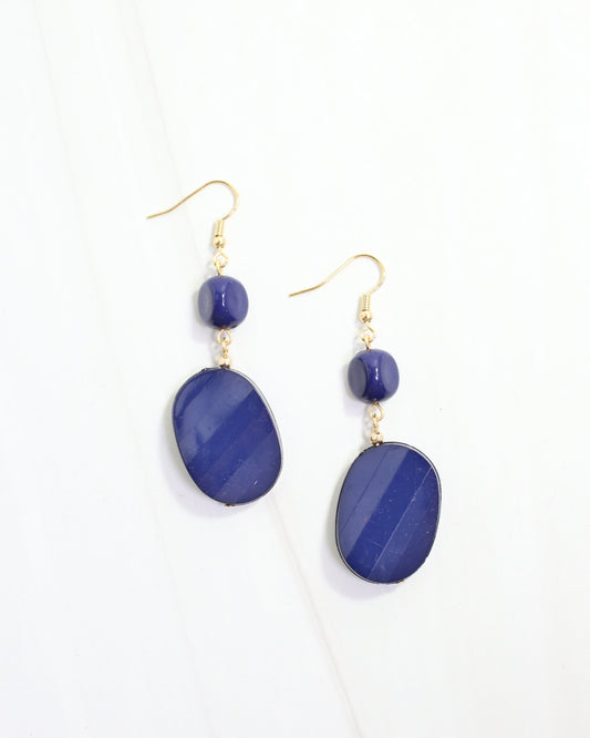 Adair Court Beaded Earring Navy