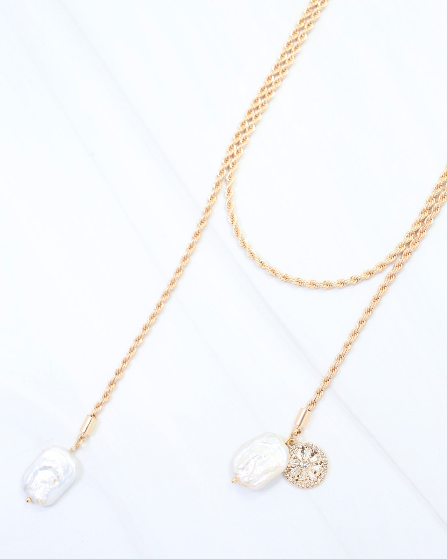 Kamille Rope Chain Wrap Necklace Gold