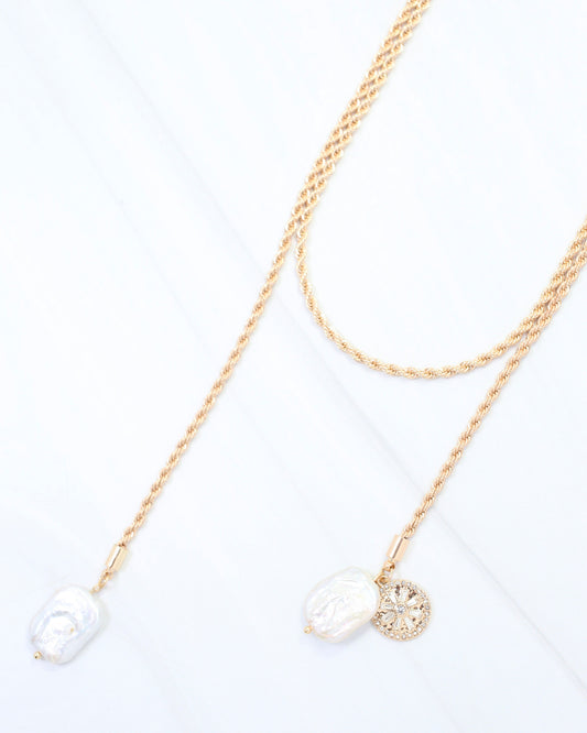 Kamille Rope Chain Wrap Necklace Gold