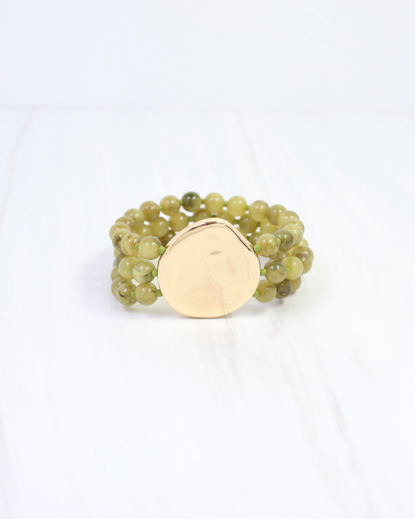 Kori Beaded Stretch Bracelet Olive