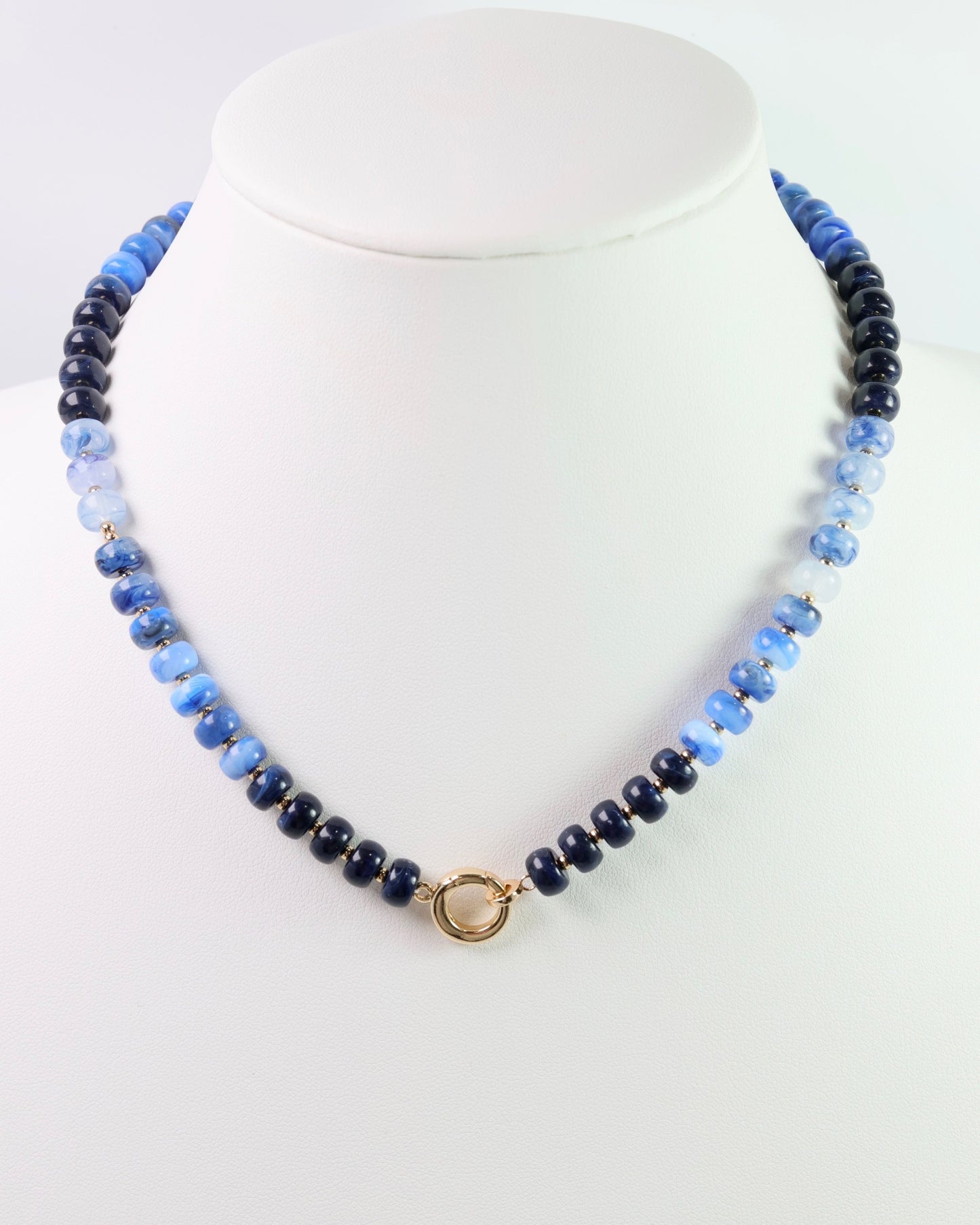 Tiara Beaded Toggle Necklace Blue