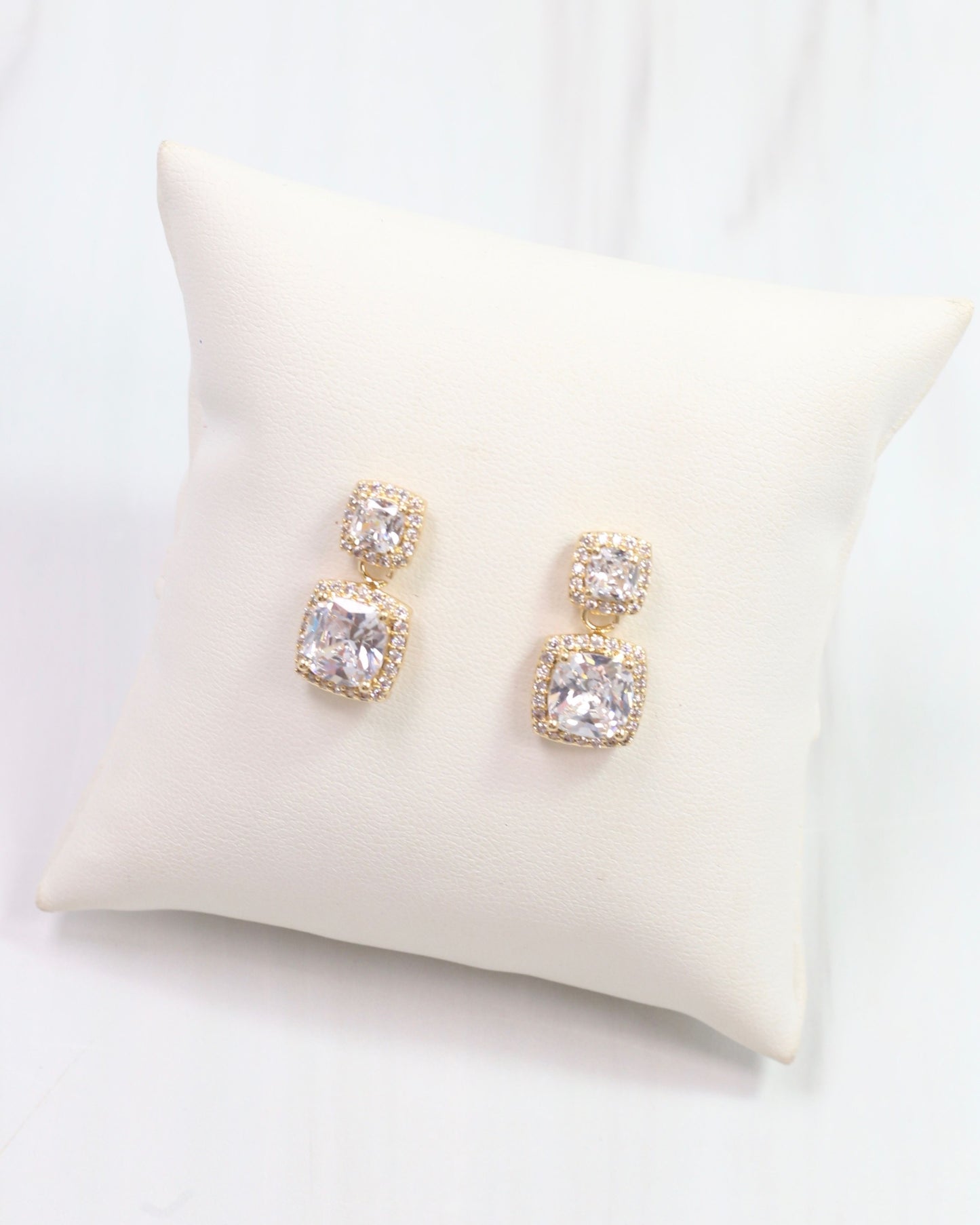 Katherine CZ Drop Earring Gold