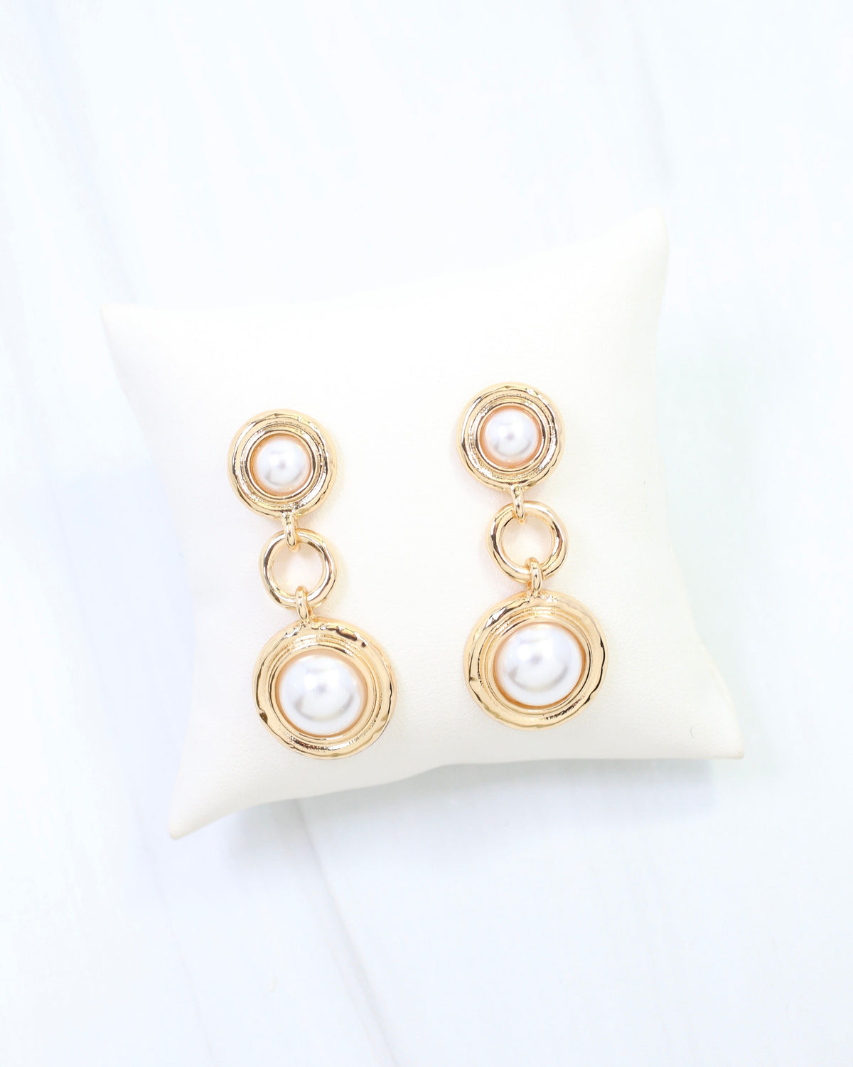 Bay Laurel Pearl Drop Earring Gold