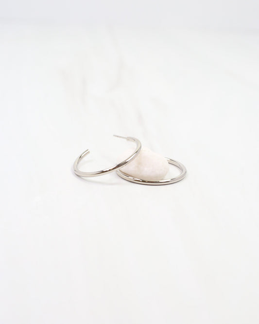Mayor Thin Hoop Earring Silver