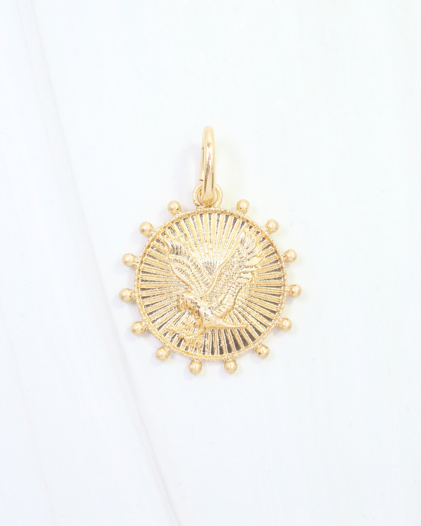 Carmen Coin Charm Eagle Worn Gold