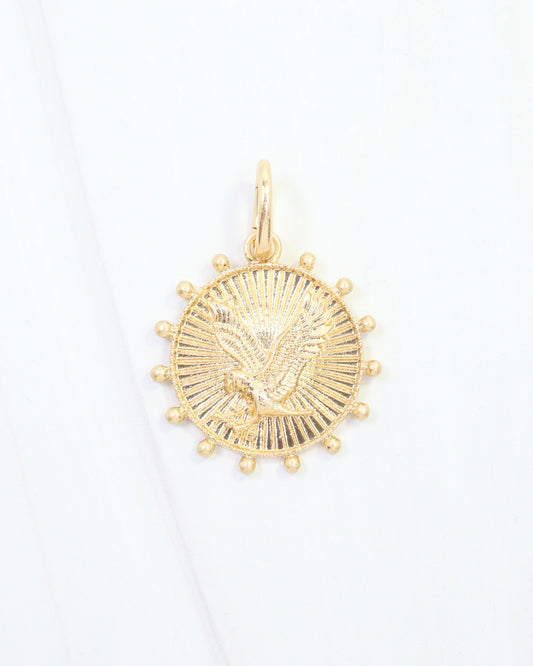 Carmen Coin Charm Eagle Worn Gold
