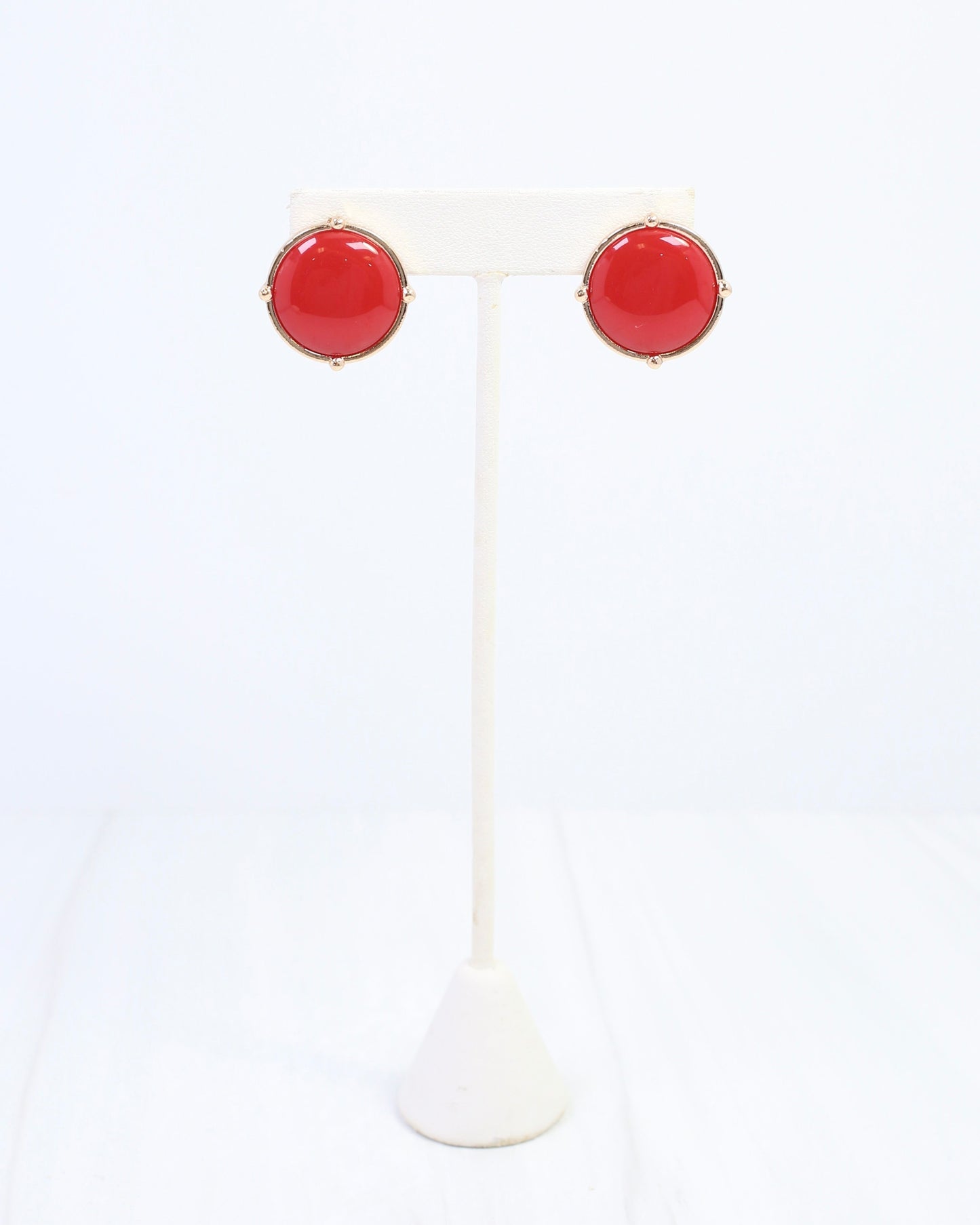 McKinley Stud Earring Red