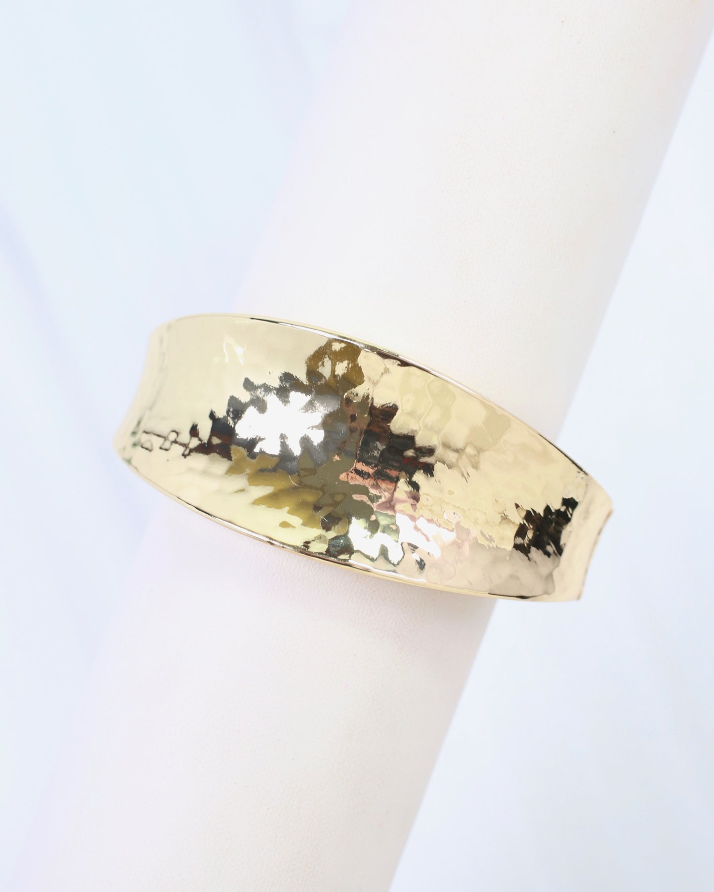 Cooperstown Hammered Hinged Bracelet Gold