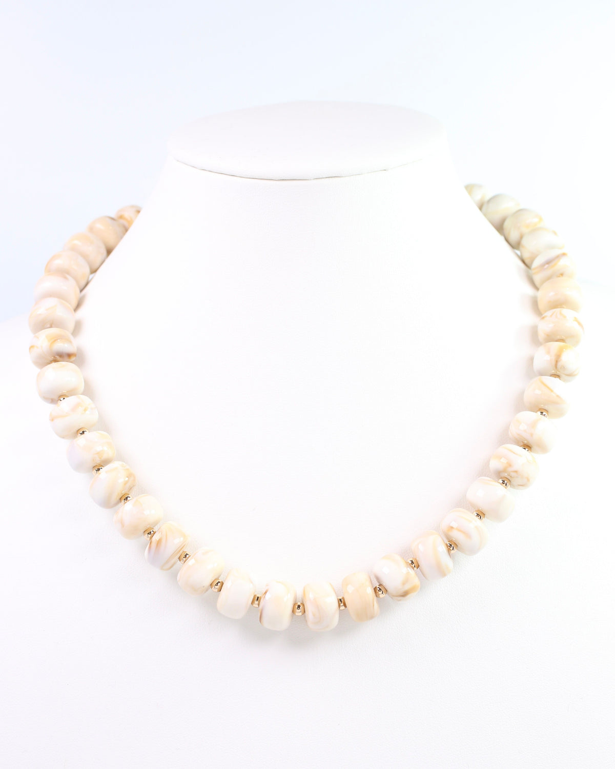 Tanner Beaded Necklace Ivory