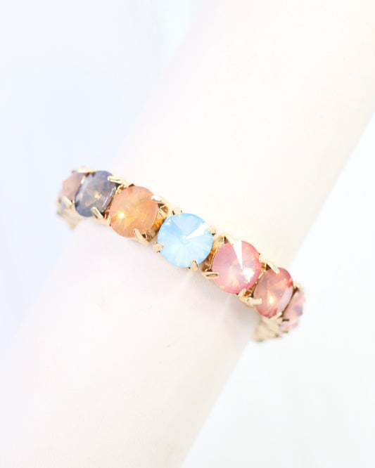 Harper Rhinestone Stretch Bracelet Earth Multi