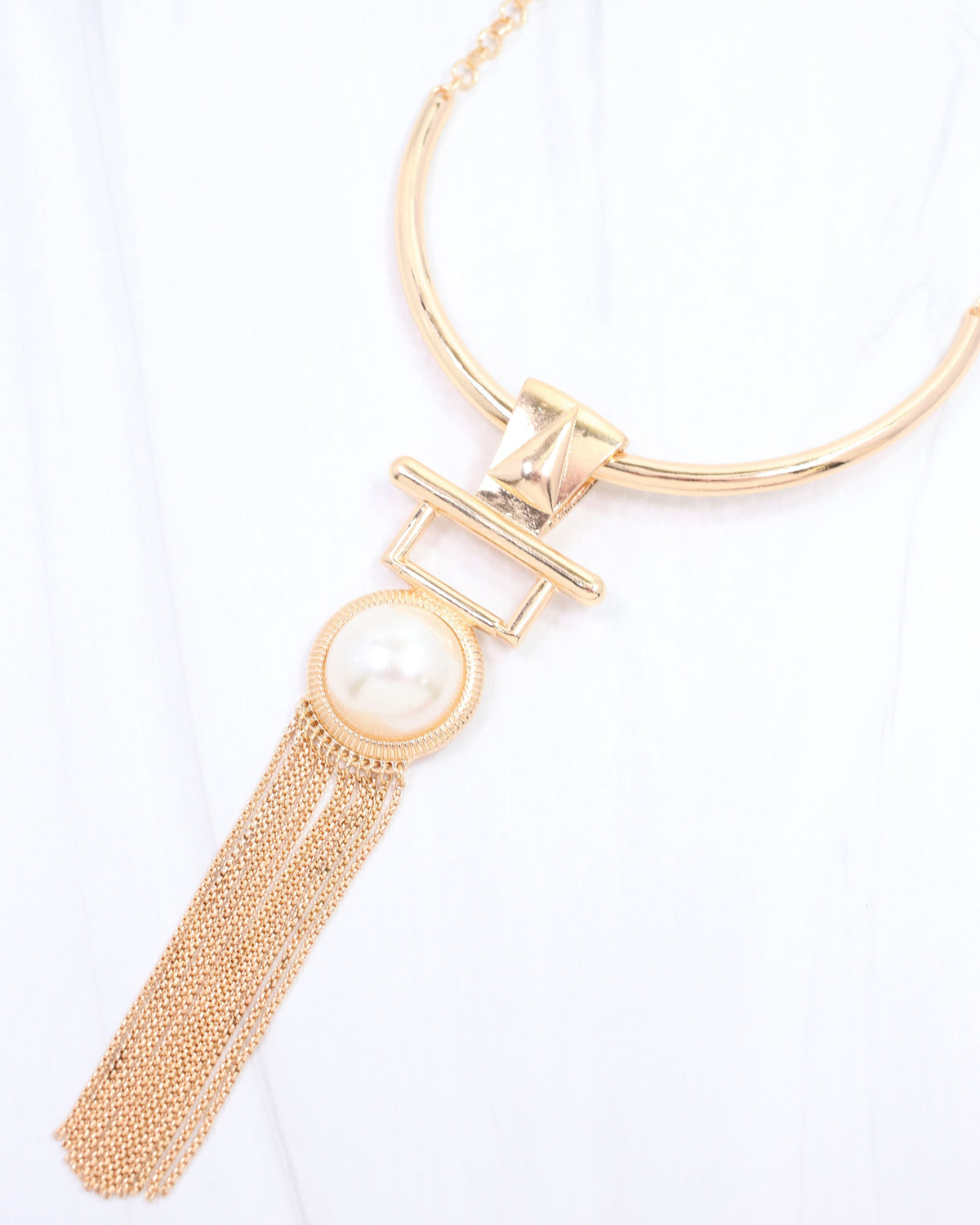 Middleton Pearl Choker Necklace Gold
