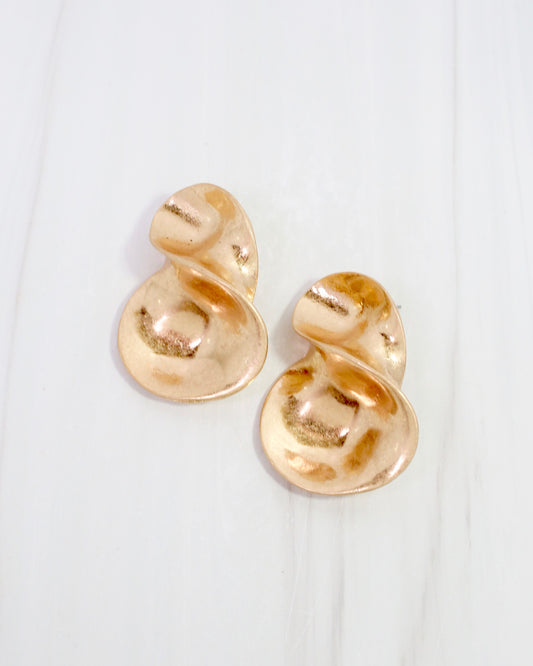 Venosa Twist Drop Earring WR Gold