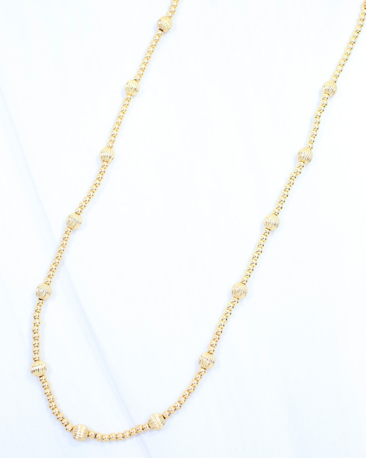 Bonaventure Chain and Bead Necklace Gold