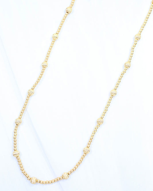 Bonaventure Chain and Bead Necklace Gold