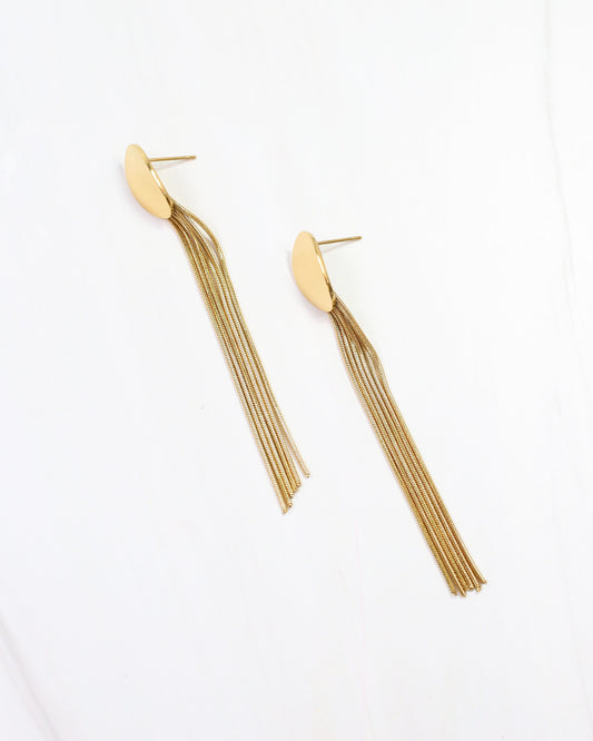 Boulder Dangle Earring Gold