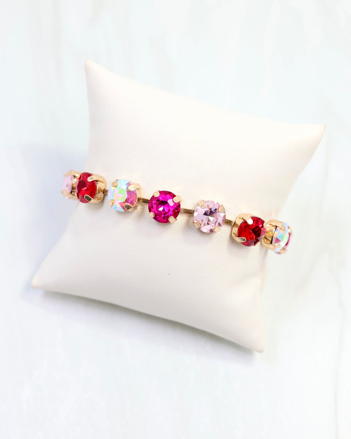 Andi Rhinestone Bracelet Pink Multi