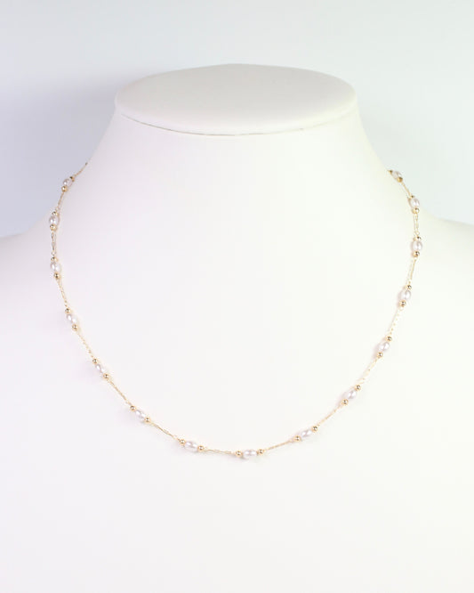 Pierre Pearl Necklace Gold
