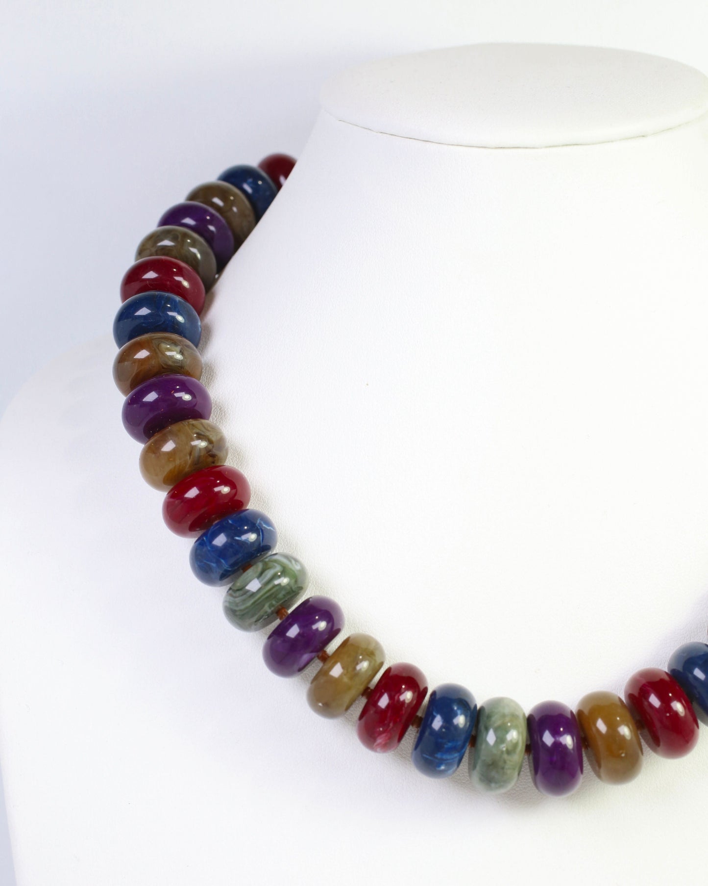 Pipestone Marble Beaded Necklace Multi