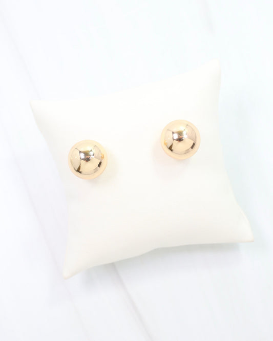 Bailey Medium Ball Earring WR Gold