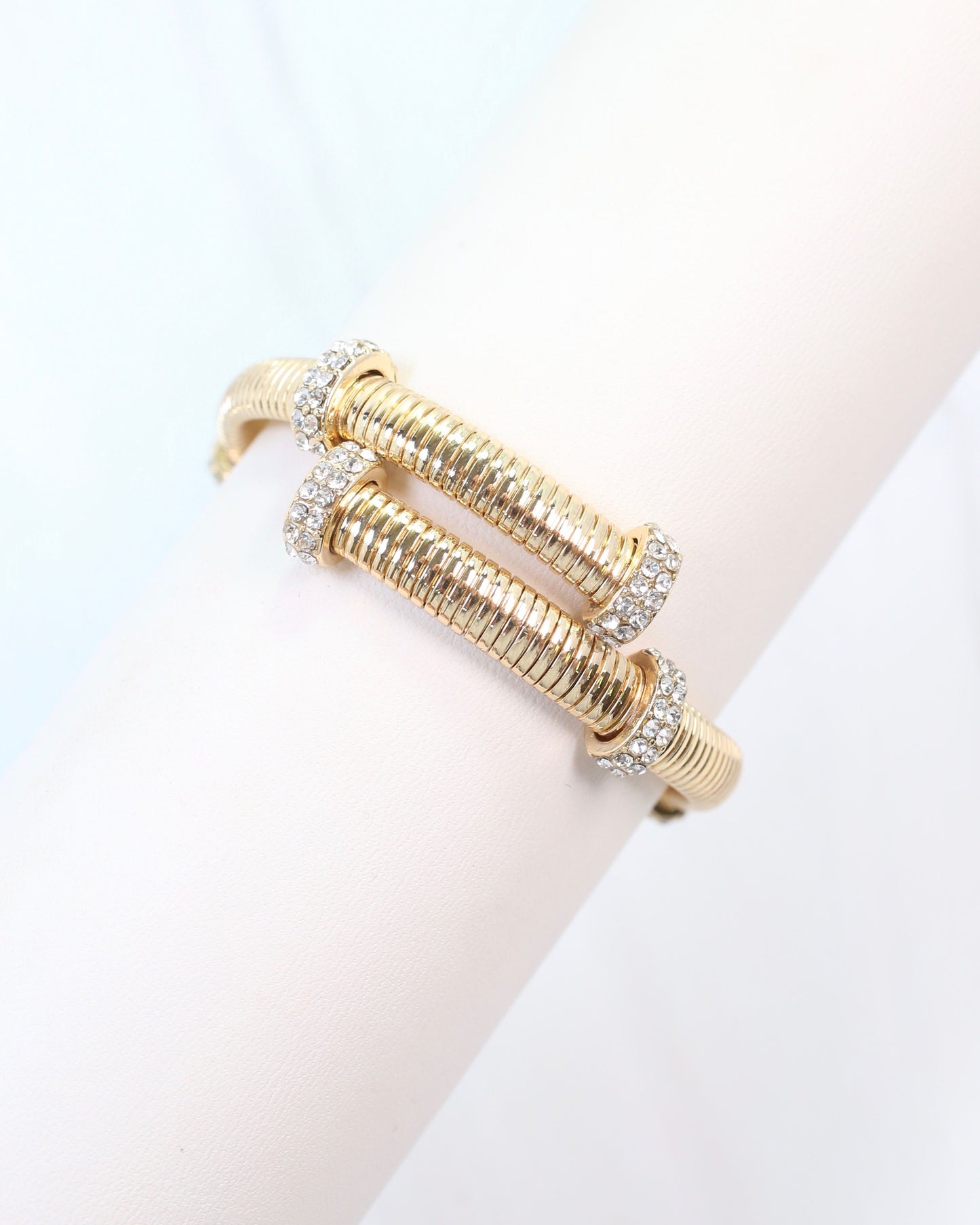 Clayton Crystal Coil Bracelet Gold