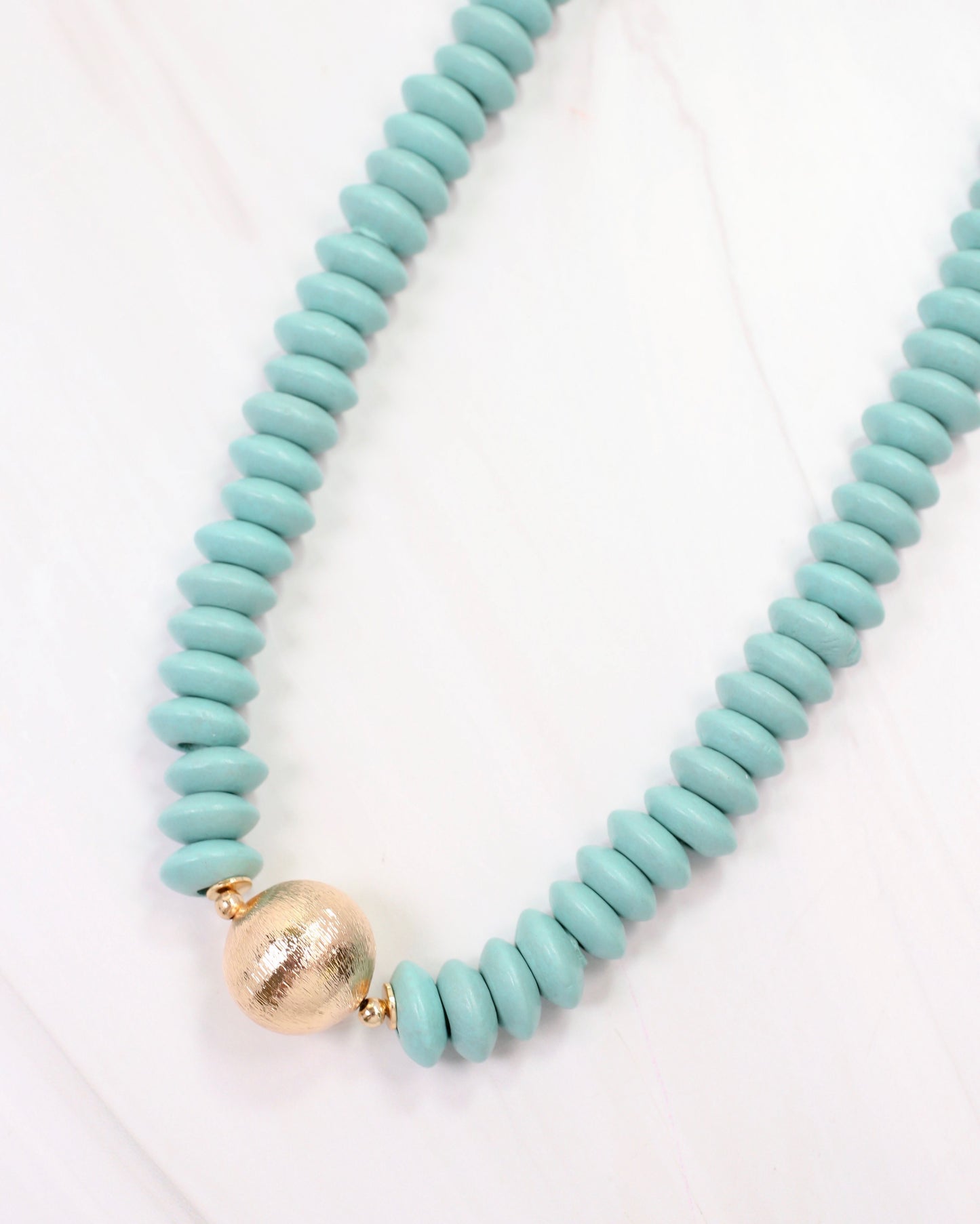 Dayle Disc and Ball Necklace Turquoise