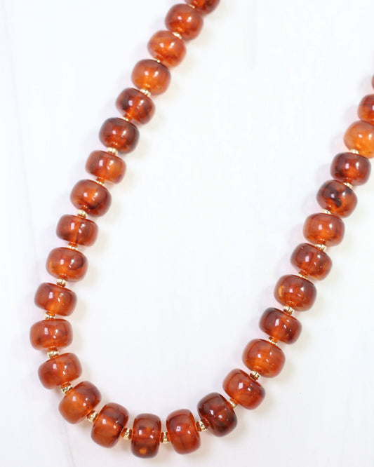 Tanner Beaded Necklace Tortoise