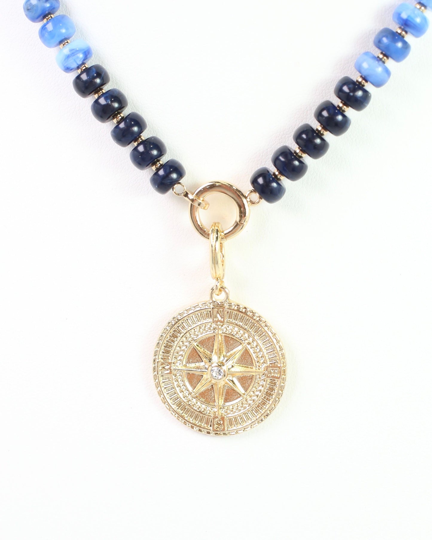 Collins Compass Charm Gold