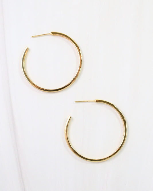 Westfield CZ Lined Hoop Earring Gold