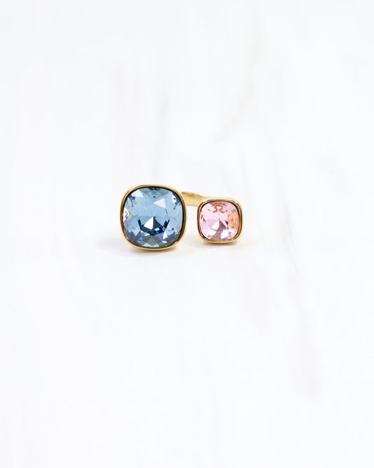 Harper CZ Rhinestone Ring WP Sapphire