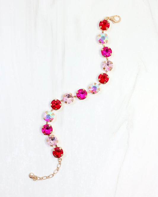 Andi Rhinestone Bracelet Pink Multi