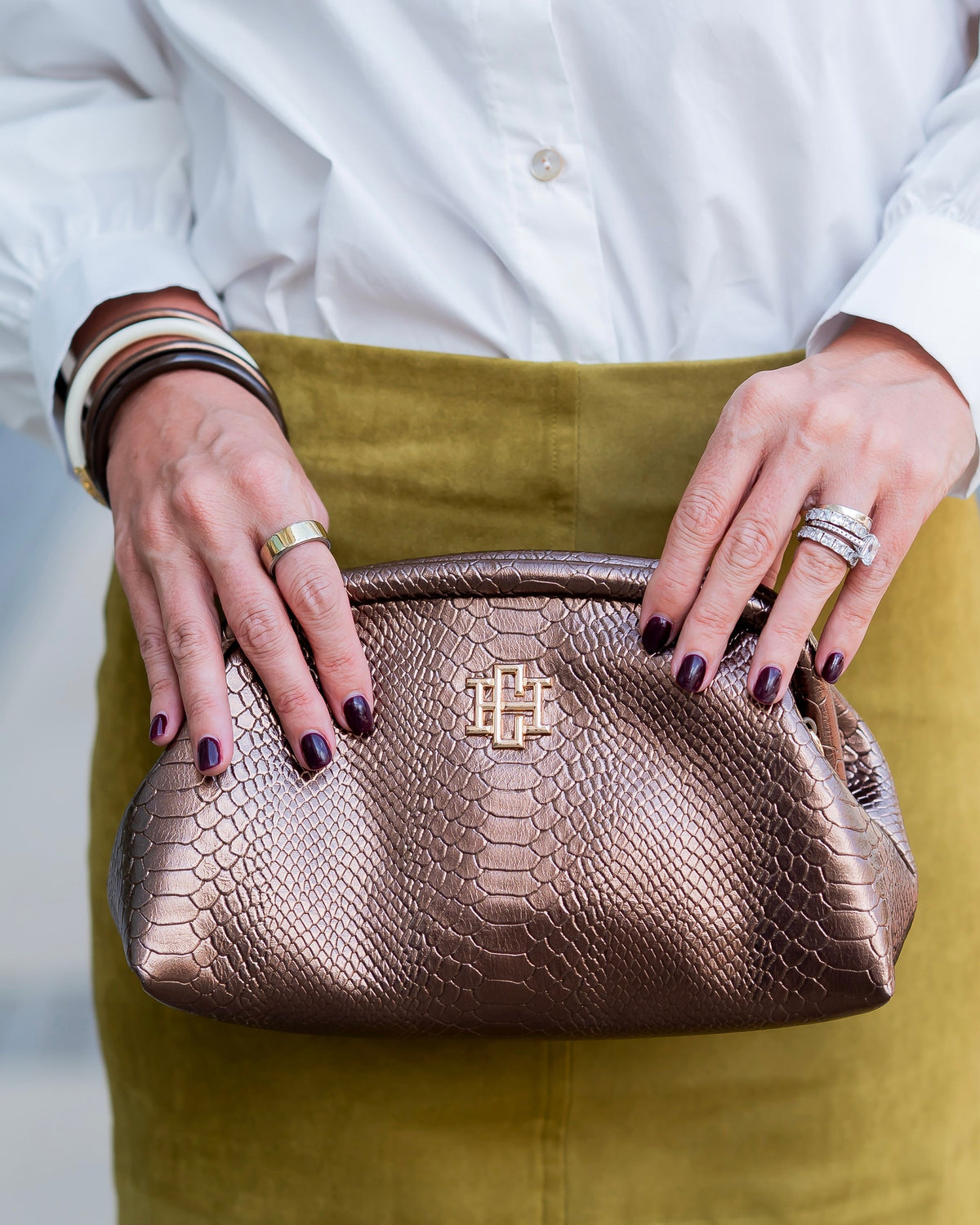Lennox Folding Clutch Bronze ES