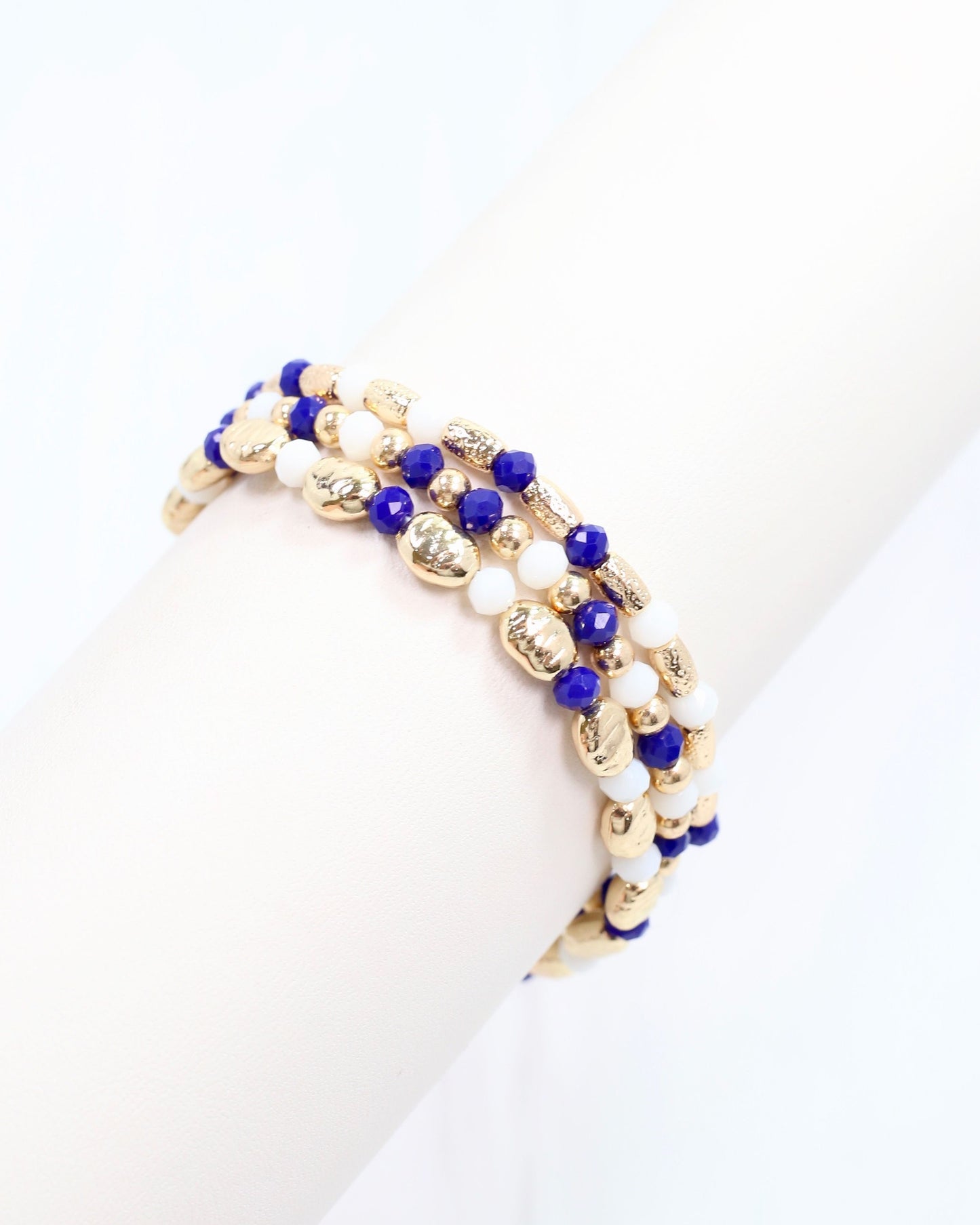 Spirit Beaded Bracelet Set Blue White