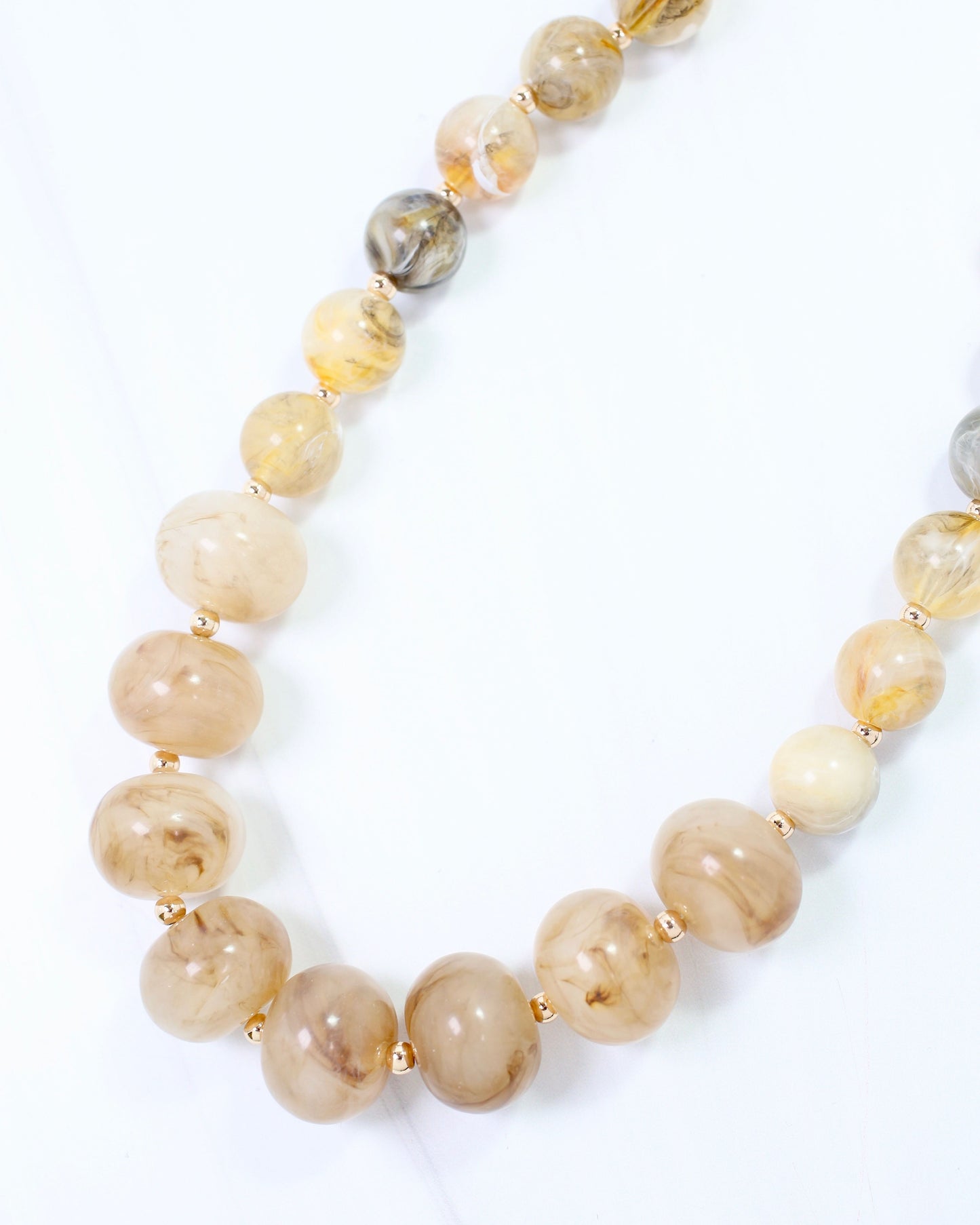 Shelton Chunky Bead Necklace Natural Multi