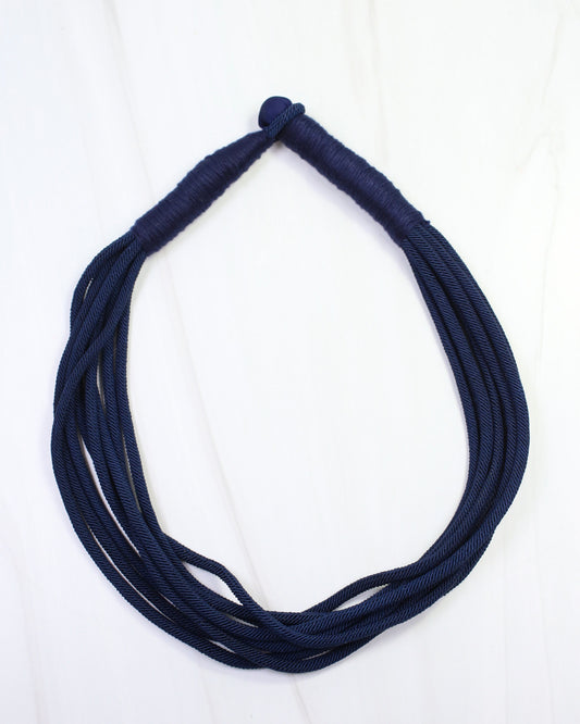 Cranley Layered Cord Necklace Navy