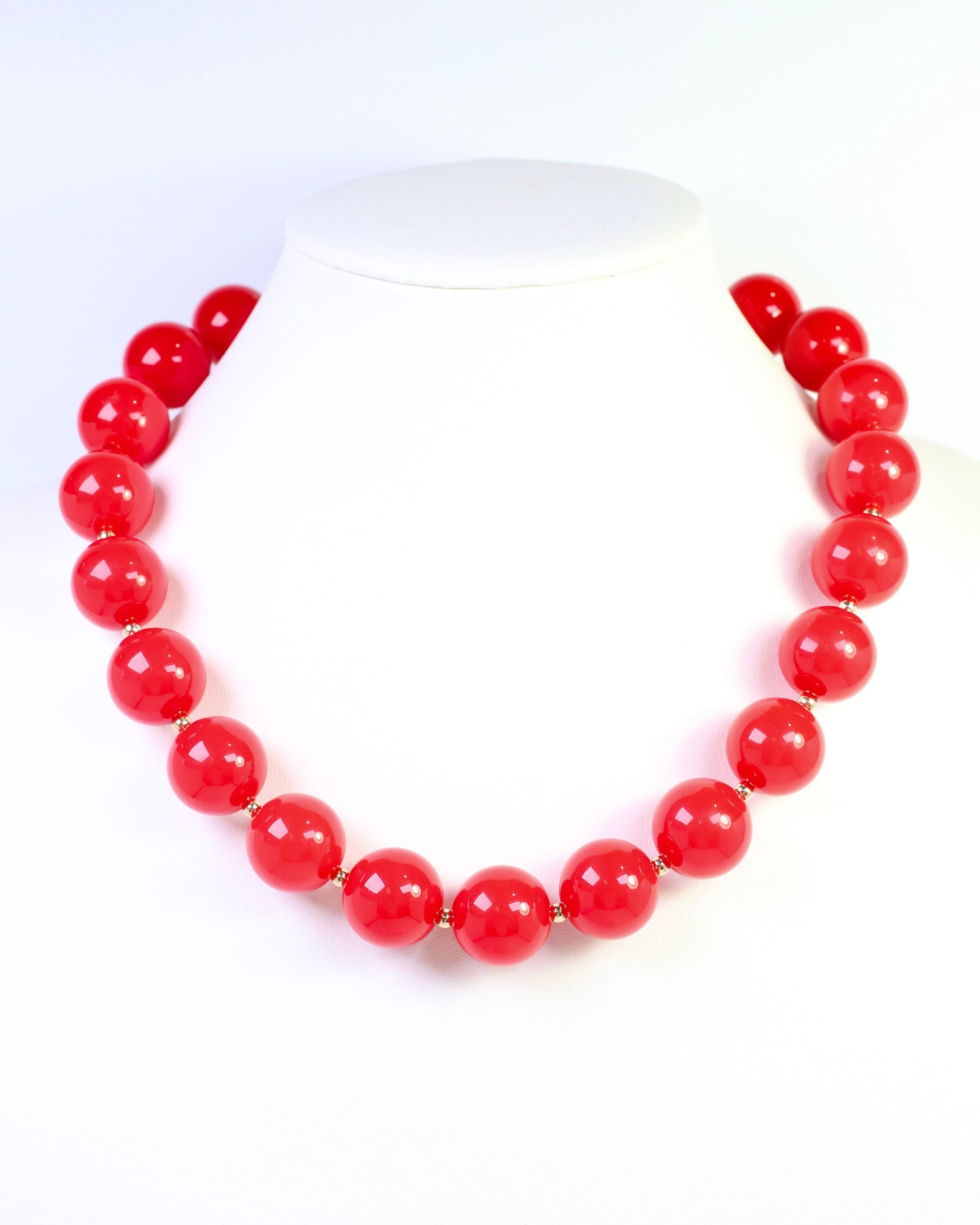 Megan Beaded Necklace Red