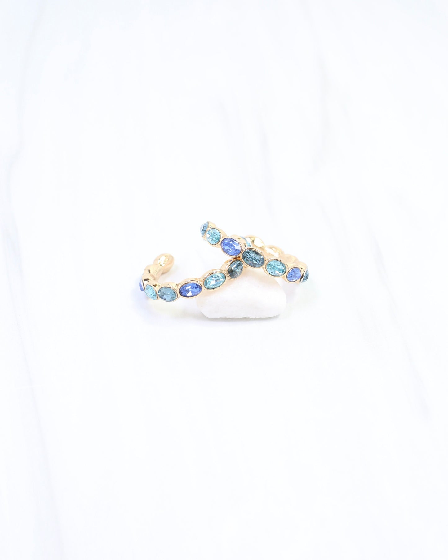 Karter Jeweled Hoop Earring Blue Multi