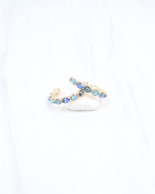 Karter Jeweled Hoop Earring Blue Multi