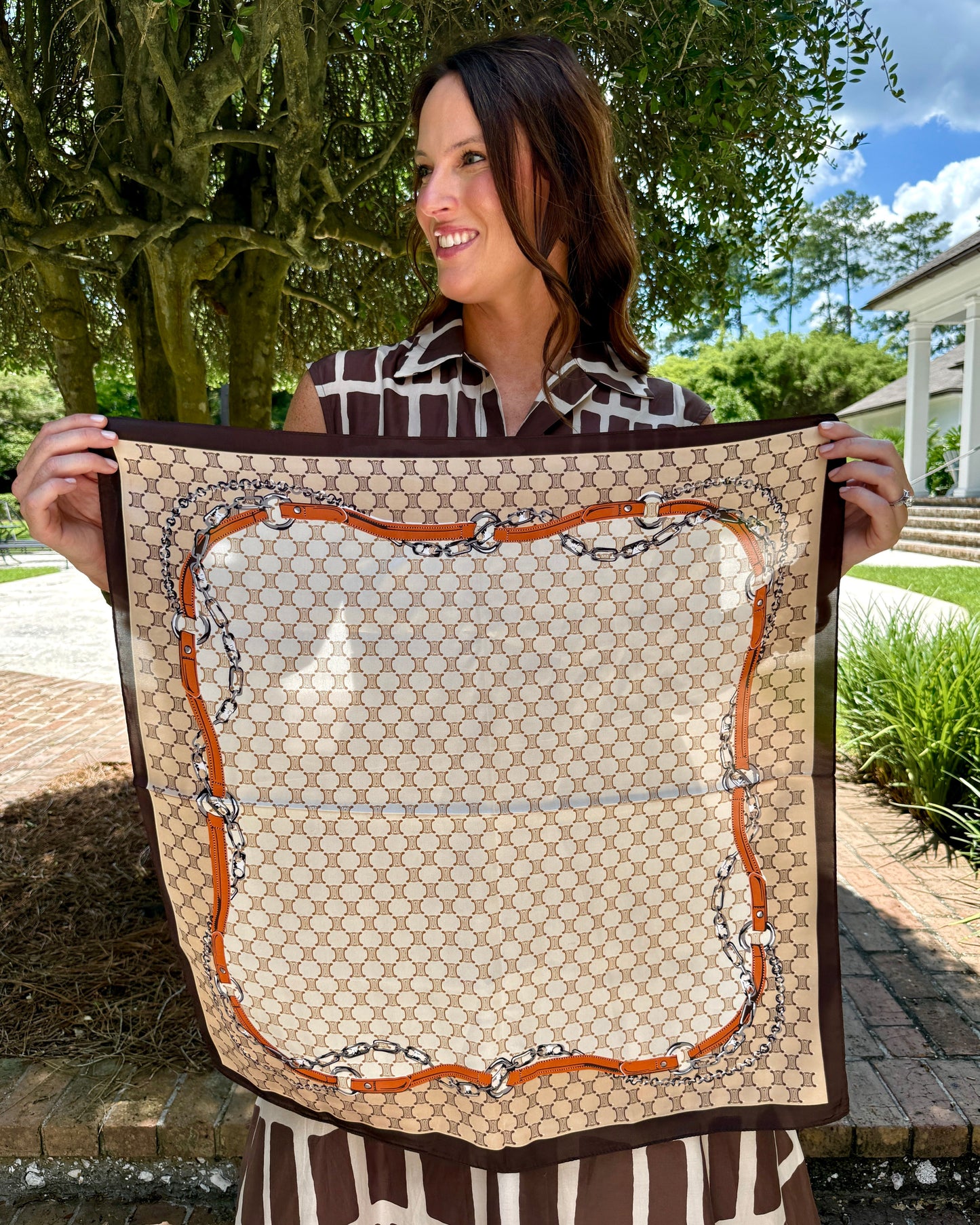 Saratoga Equestrian Scarf Beige