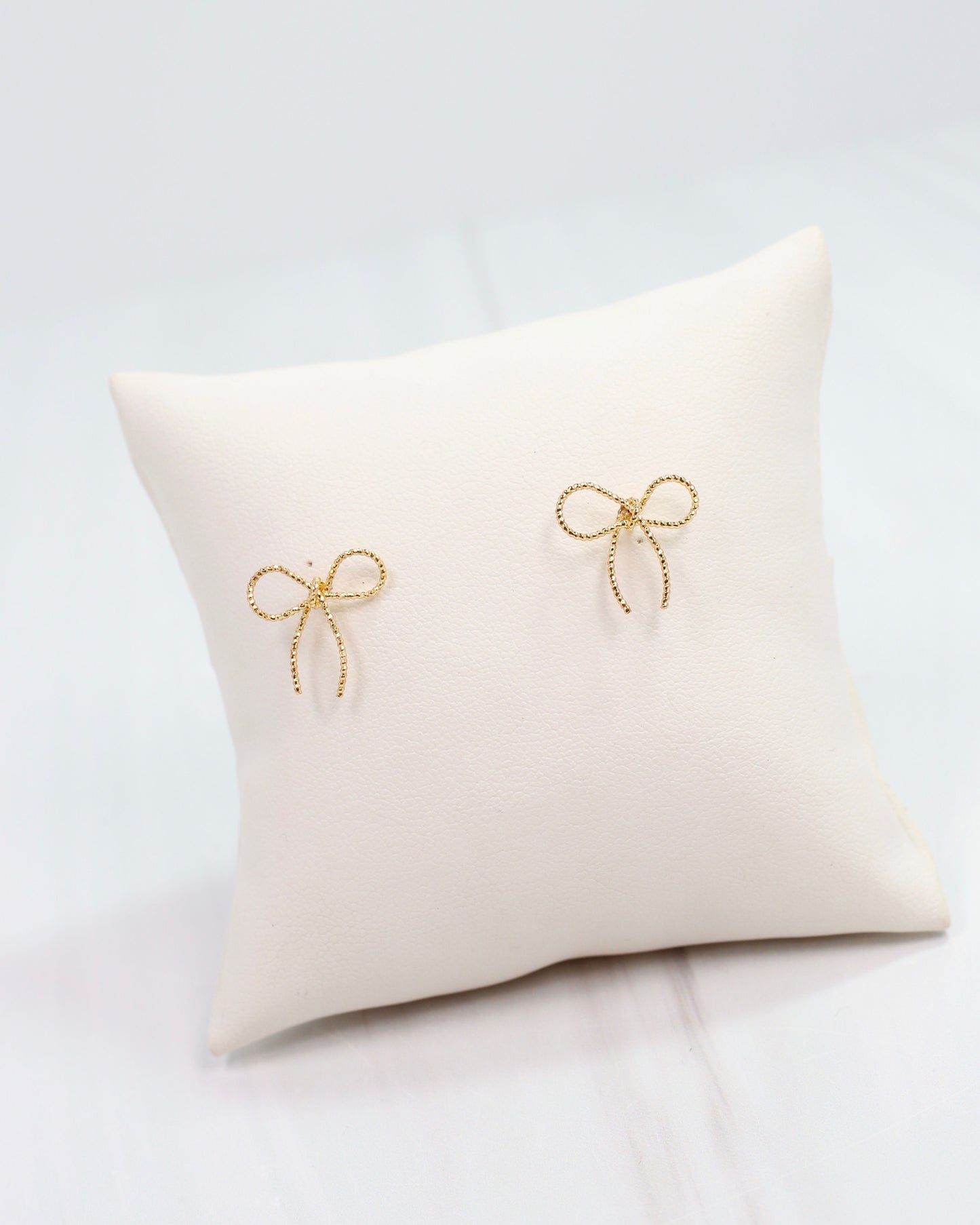 Rosaline Bow Stud Gold