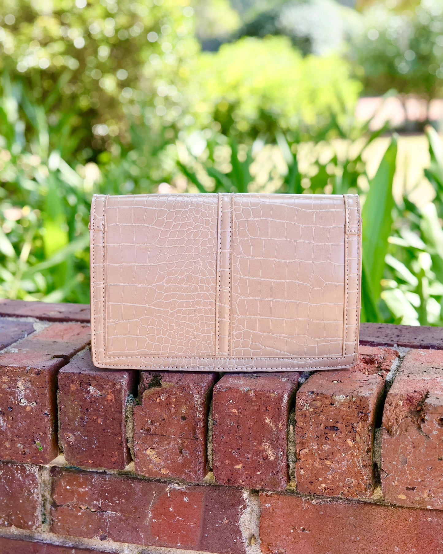 Cecilia Circle Logo Handbag Latte EC