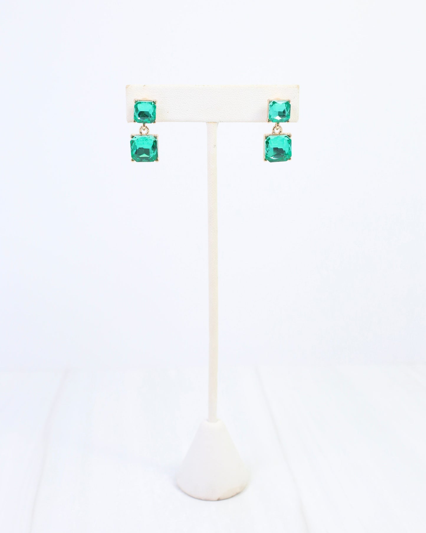 Dupree Crystal Drop Earring Green