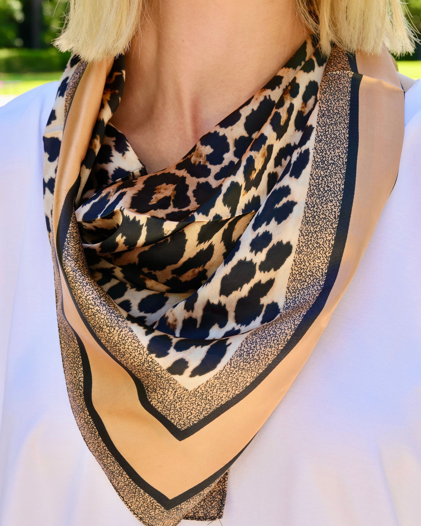 Leon Leopard Print Scarf Leopard