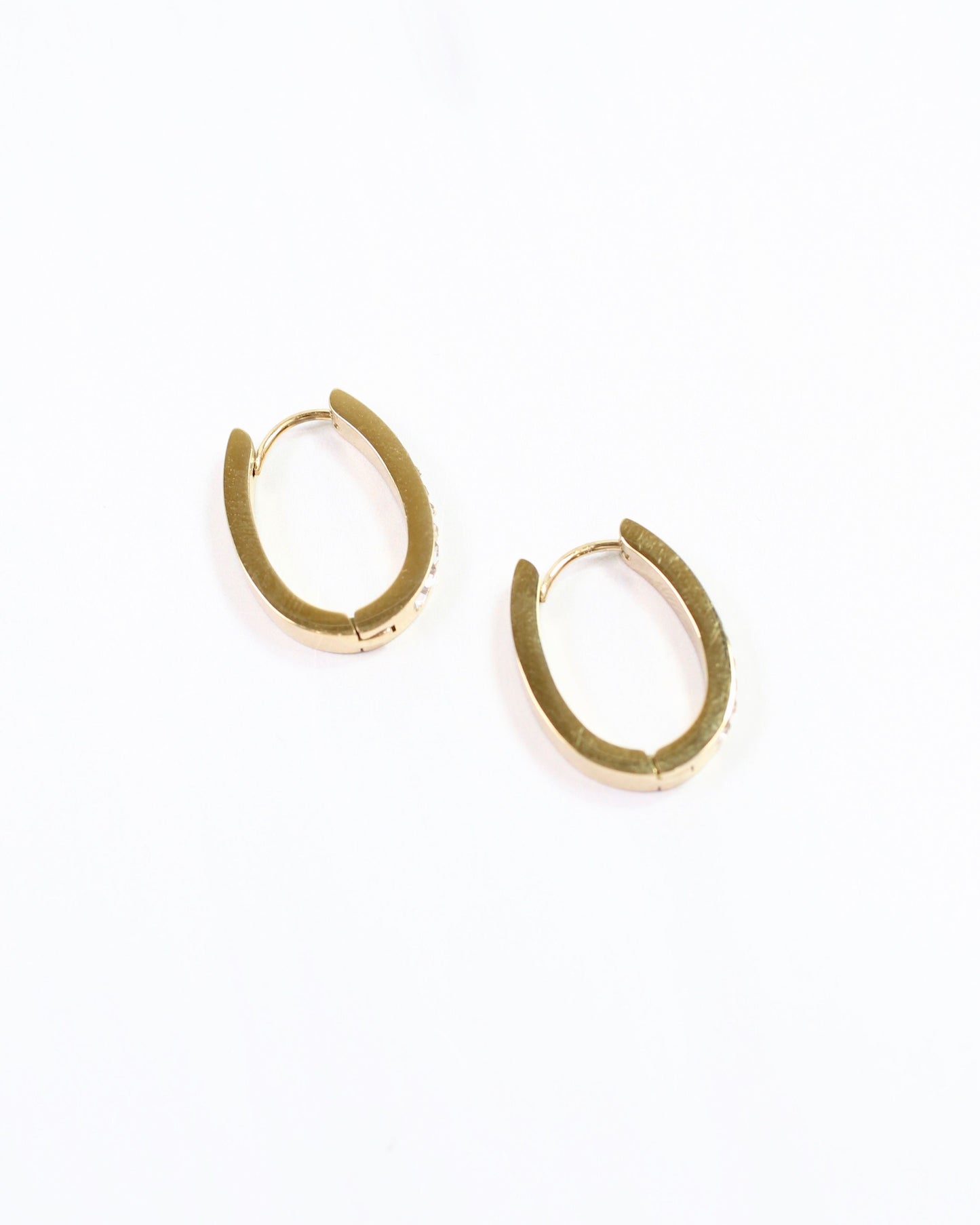 Englewood CZ Hoop Earring Gold