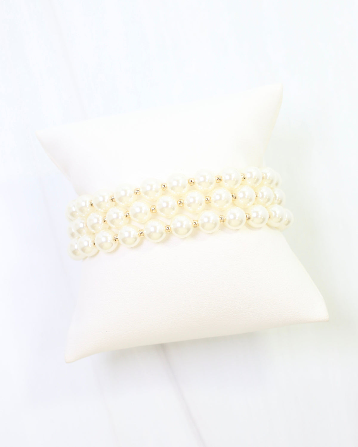 Bardsdale Stretch Pearl Bracelet Set Gold