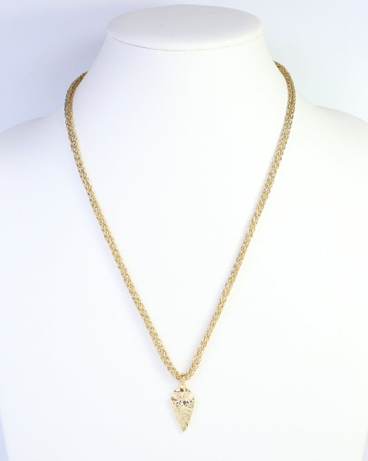 Corie Cord Necklace Arrow Gold