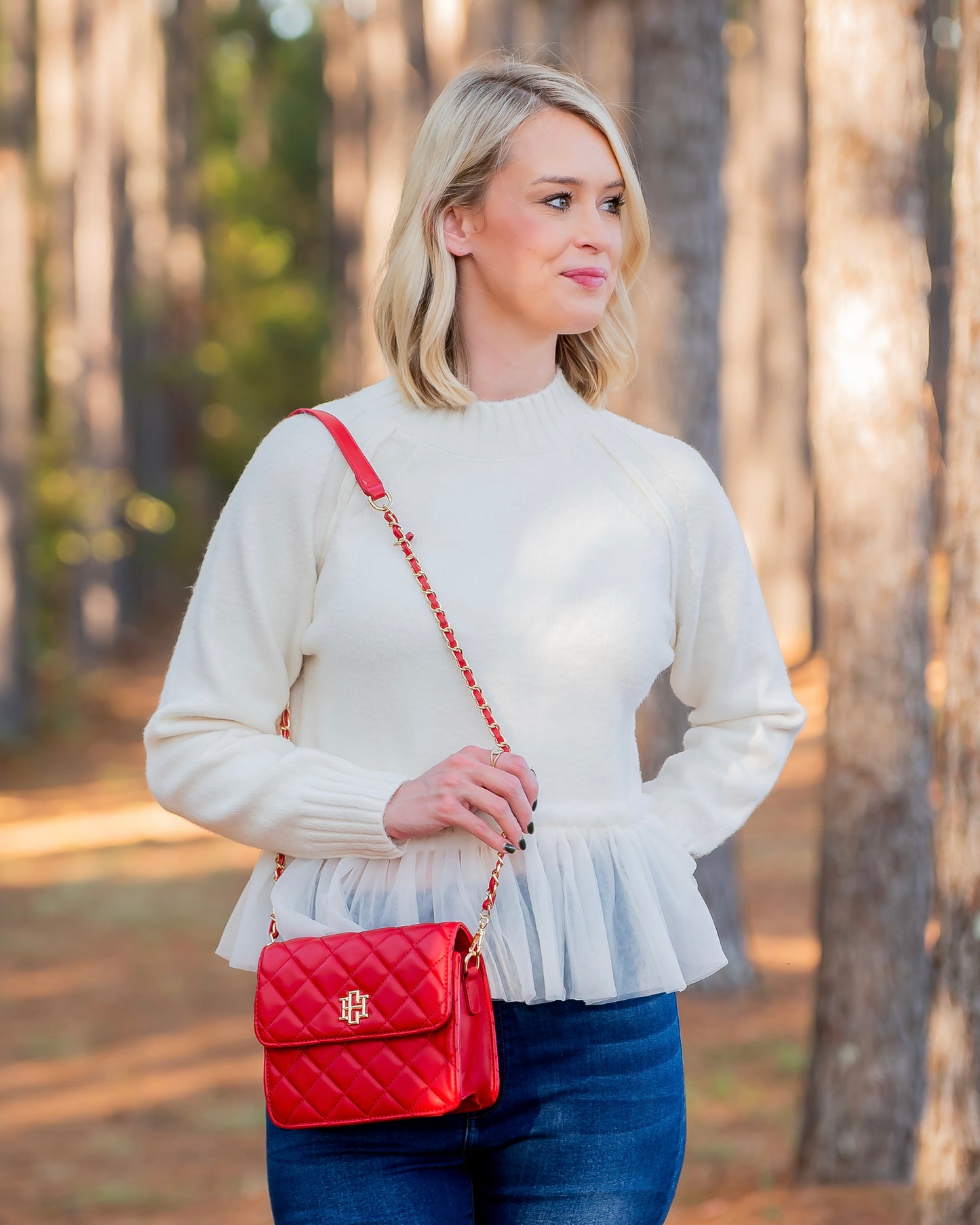 Evelyn Crossbody Red SQ